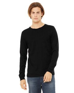 Bella+Canvas 3501CVC - Unisex CVC Jersey Long-Sleeve T-Shirt Black Heather