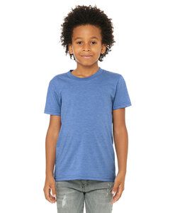 Bella+Canvas 3001YCV - Youth CVC Jersey T-Shirt Hthr Colum Blue