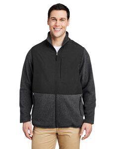 Core365 CE890 - Men's Journey Summit Hybrid Full-Zip Hth Chrcoal/Blk