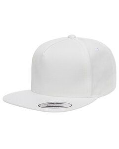 Yupoong Y6007 - Adult 5-Panel Cotton Twill Snapback Cap White