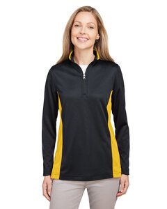 Harriton M786W - Ladies Flash Snag Protection Plus IL Colorblock Quarter-Zip