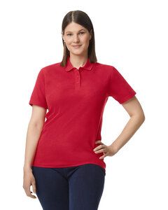 Gildan G648L - Ladies Softstyle Double Pique Polo Cherry red