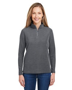 Core 365 CE405W - Ladies Fusion ChromaSoft Pique Quarter-Zip Carbon Heather