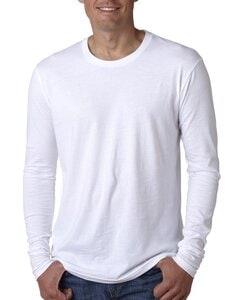 Next Level Apparel N3601 - Men's Cotton Long-Sleeve Crew White