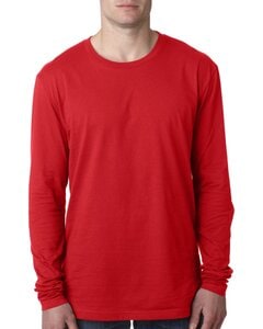 Next Level Apparel N3601 - Men's Cotton Long-Sleeve Crew Red