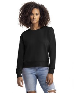 Next Level Apparel 9084 - Ladies Laguna Sueded Sweatshirt Black
