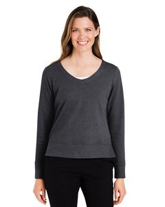 Devon & Jones DG482W - New Classics® Ladies Charleston Pullover Black Melange