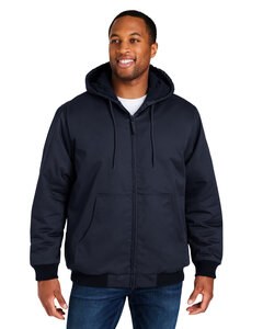 Harriton M722T - Men's Tall ClimaBloc® Heavyweight Hooded Full-Zip Jacket Dark Navy