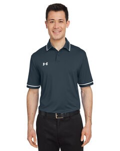 Under Armour 1376904 - Men's Tipped Teams Performance Polo Stlh Gr/Wh 008