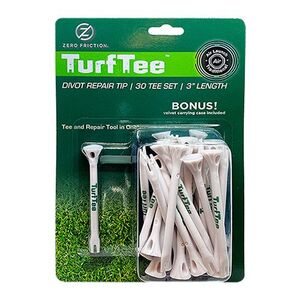 ZERO FRICTION GTCTT - Composite 3" Cup Turf Tee 30 Pack White