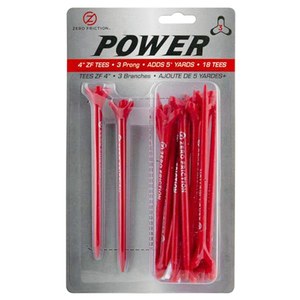 ZERO FRICTION GTPP34 - Power 3 4" Tee 18 Pack Red