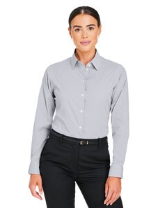 Devon & Jones DG537W - Crownlux Performance® Ladies Microstripe Shirt Graphite/White