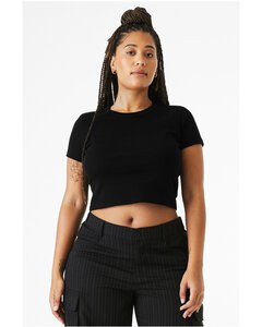 Bella+Canvas 1010BE - Ladies Micro Ribbed Baby Tee Solid Blk Blend