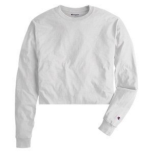 CHAMPION CC8CT - Adult Cropped Long Sleeve Tee White