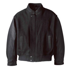 Canada Sportswear Genuine L00227 - Graduate Imported Melton & Deercow Bomber Black/Black