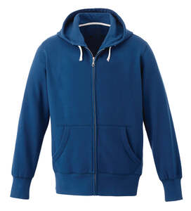 Muskoka Trail L00670 - Lakeview Men's Cotton Blend Fleece Full Zip Hoodie Pool Blue