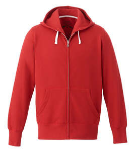 Muskoka Trail L00670 - Lakeview Men's Cotton Blend Fleece Full Zip Hoodie Red