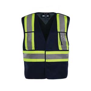 CX2 L01170 - Protector One Size High Vis Safety Vest Navy