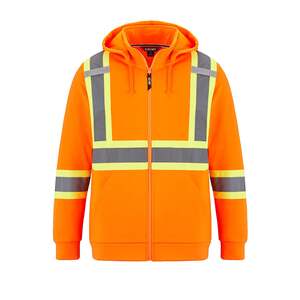 CX2 HiVis L01380 - Infinity Hi-Vis Polyester Full Zip Hodie  Orange