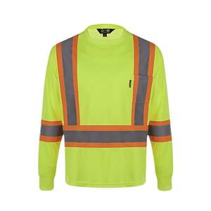 CX2 S05970 - Lookout Hi-Vis Safety Long Sleeve Shirt Yellow