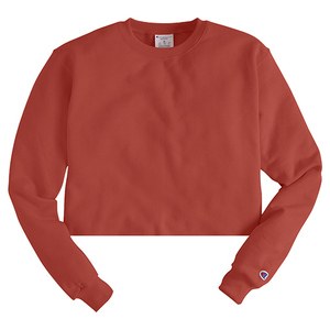 CHAMPION S600C - Women's Powerblend Cropped Crew RED RIVER CLAY