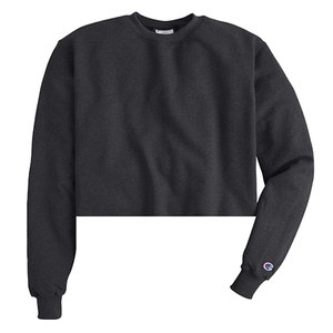 CHAMPION S600C - Women's Powerblend Cropped Crew Charcoal Heather