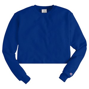 CHAMPION S690C - Girl's Powerblend Cropped Crew Royal