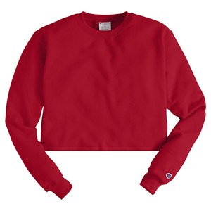 CHAMPION S690C - Girl's Powerblend Cropped Crew Scarlet