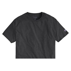 CHAMPION T425C - Women's Cropped Cotton Tee Charcoal Heather