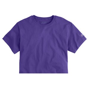 CHAMPION T425C - Women's Cropped Cotton Tee Purple