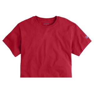 CHAMPION T425C - Women's Cropped Cotton Tee Red