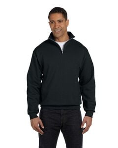 Jerzees 995M - Adult 8 oz. NuBlend® Quarter-Zip Cadet Collar Sweatshirt Black