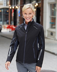 Ash City North End 78678 - Pursuit Ladies 3-Layer Light Bonded Hybrid Soft Shell Jacket With Laser Perforation