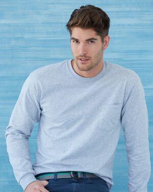 Gildan 2410 - Ultra Cotton™ Long Sleeve T-Shirt with a Pocket