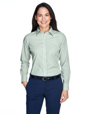 Devon & Jones D645W - Ladies Crown Collection Banker Stripe