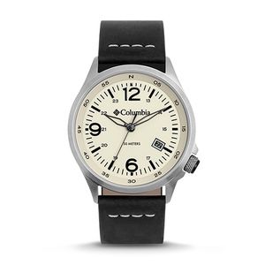 COLUMBIA TIMING CSC02-015 - Canyon Ridge Watch: Chalk Dial/Black Leather